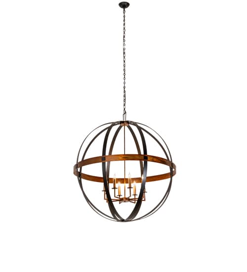 8 Light 42" Wide Taper Candle Pendant
