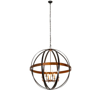8 Light 42" Wide Taper Candle Pendant
