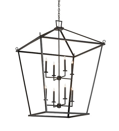8 Light 51" Wide Taper Candle Pendant