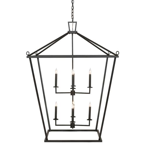 8 Light 51" Wide Taper Candle Pendant