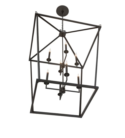 8 Light 51" Wide Taper Candle Pendant