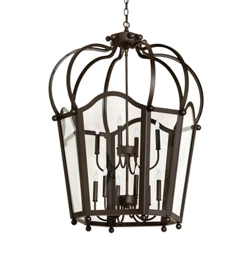 10 Light 33" Wide Taper Candle Pendant