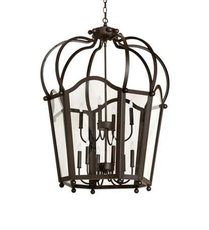 10 Light 33" Wide Taper Candle Pendant
