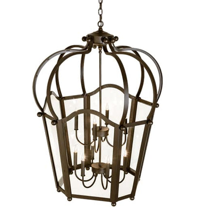 10 Light 33" Wide Taper Candle Pendant