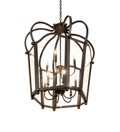 10 Light 33" Wide Taper Candle Pendant