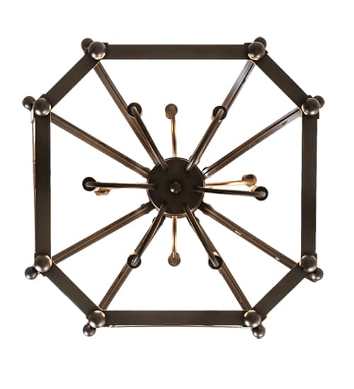 10 Light 33" Wide Taper Candle Pendant
