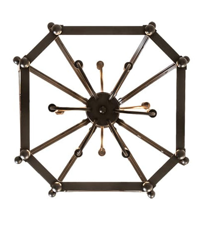 10 Light 33" Wide Taper Candle Pendant