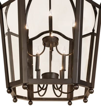 10 Light 33" Wide Taper Candle Pendant