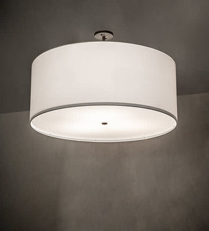 Cilindro 3 Light 36" Wide Semi-Flush Drum Ceiling Fixture - Oil Rubbed Bronze Finish