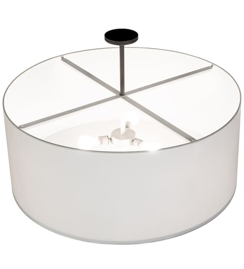 Cilindro 3 Light 36" Wide Semi-Flush Drum Ceiling Fixture - Oil Rubbed Bronze Finish