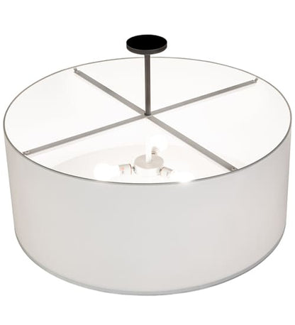 Cilindro 3 Light 36" Wide Semi-Flush Drum Ceiling Fixture - Oil Rubbed Bronze Finish