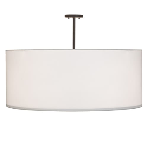 Cilindro 3 Light 36" Wide Semi-Flush Drum Ceiling Fixture - Oil Rubbed Bronze Finish