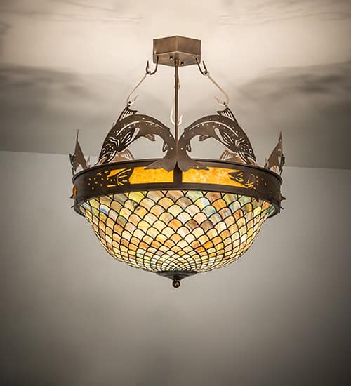 Catch of the Day 4 Light 30" Wide Semi-Flush Bowl Ceiling Fixture