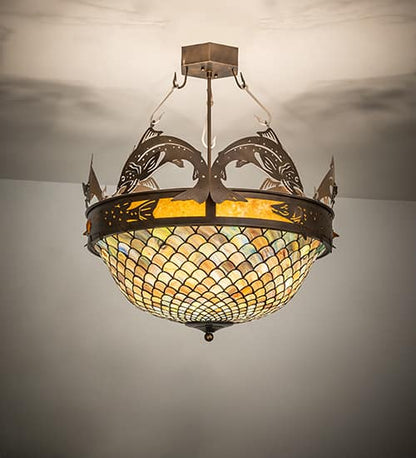 Catch of the Day 4 Light 30" Wide Semi-Flush Bowl Ceiling Fixture