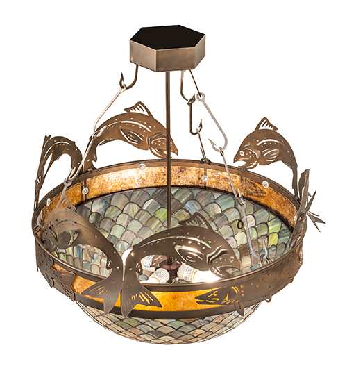 Catch of the Day 4 Light 30" Wide Semi-Flush Bowl Ceiling Fixture