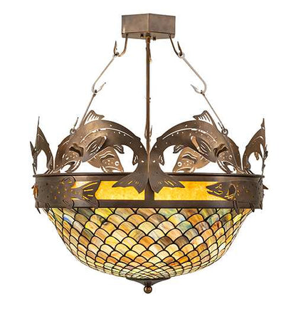 Catch of the Day 4 Light 30" Wide Semi-Flush Bowl Ceiling Fixture