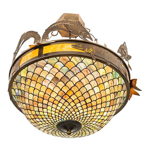 Catch of the Day 4 Light 30" Wide Semi-Flush Bowl Ceiling Fixture