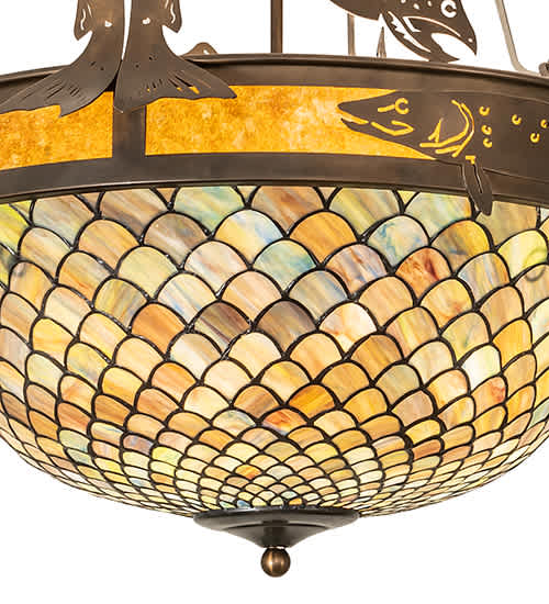 Catch of the Day 4 Light 30" Wide Semi-Flush Bowl Ceiling Fixture