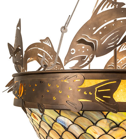 Catch of the Day 4 Light 30" Wide Semi-Flush Bowl Ceiling Fixture