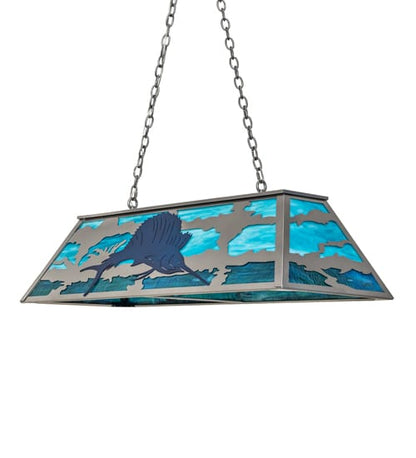 6 Light 48" Wide Linear Pendant