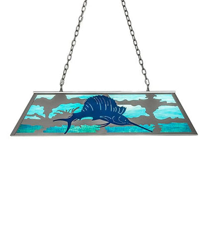 6 Light 48" Wide Linear Pendant