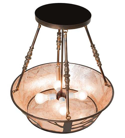 Leaping Trout 4 Light 22" Wide Semi-Flush Ceiling Fixture