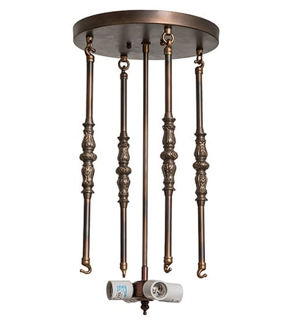 Leaping Trout 4 Light 22" Wide Semi-Flush Ceiling Fixture