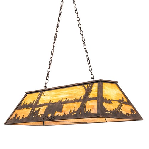 6 Light 48" Wide Billiard Linear Pendant