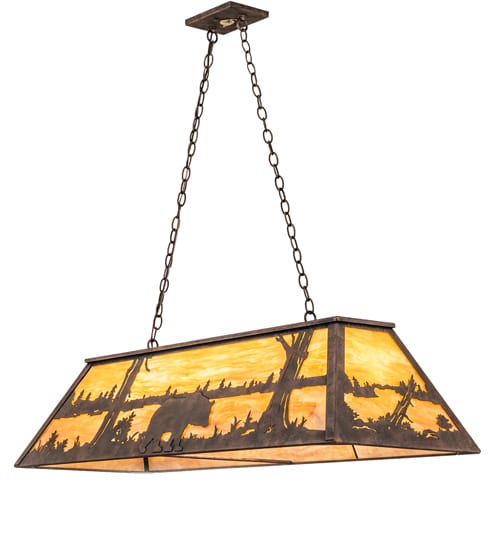 6 Light 48" Wide Billiard Linear Pendant