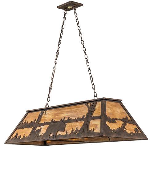 6 Light 48" Wide Billiard Linear Pendant