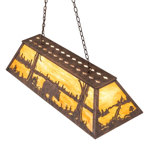 6 Light 48" Wide Billiard Linear Pendant