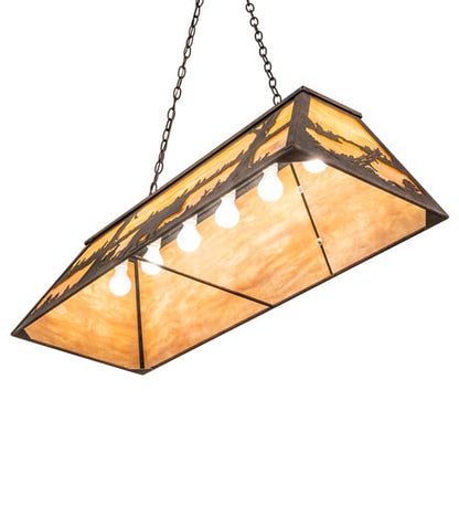 6 Light 48" Wide Billiard Linear Pendant