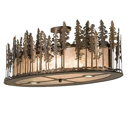 Tall Pines 6 Light 48" Wide Semi-Flush Ceiling Fixture