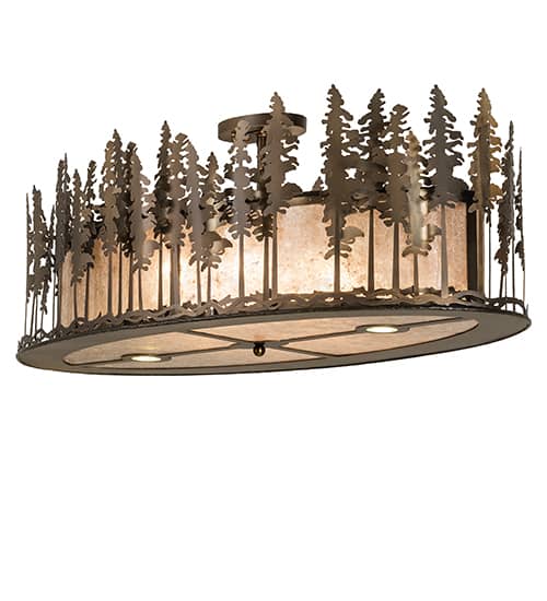 Tall Pines 6 Light 48" Wide Semi-Flush Ceiling Fixture