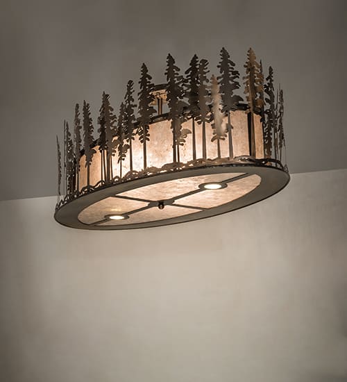 Tall Pines 6 Light 48" Wide Semi-Flush Ceiling Fixture