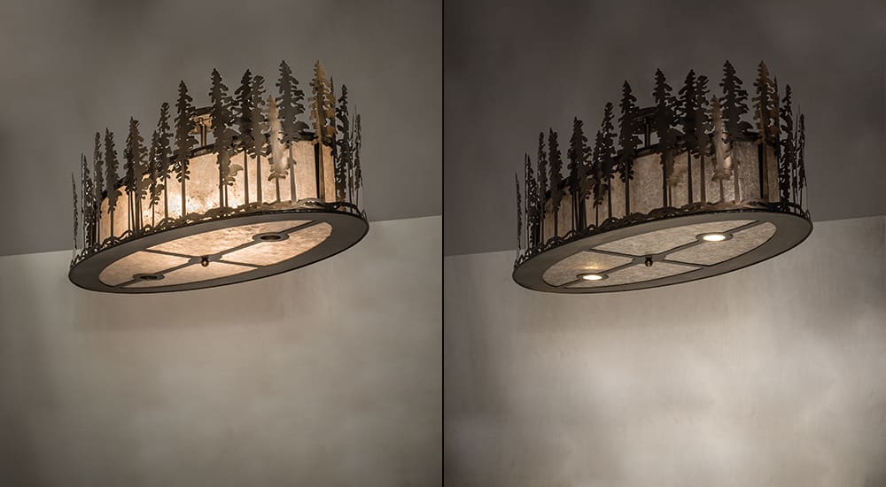 Tall Pines 6 Light 48" Wide Semi-Flush Ceiling Fixture