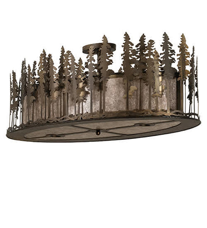 Tall Pines 6 Light 48" Wide Semi-Flush Ceiling Fixture