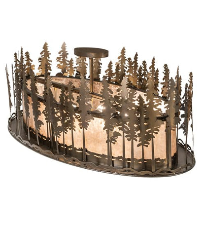 Tall Pines 6 Light 48" Wide Semi-Flush Ceiling Fixture