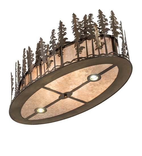 Tall Pines 6 Light 48" Wide Semi-Flush Ceiling Fixture