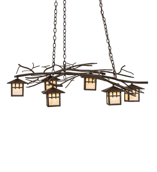 Long Winter Solstice 6 Light 36" Wide Linear Chandelier