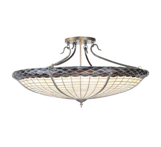 Greenbriar Oak 6 Light 36" Wide Semi-Flush Bowl Ceiling Fixture