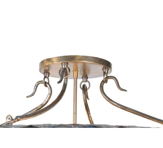 Greenbriar Oak 6 Light 36" Wide Semi-Flush Bowl Ceiling Fixture