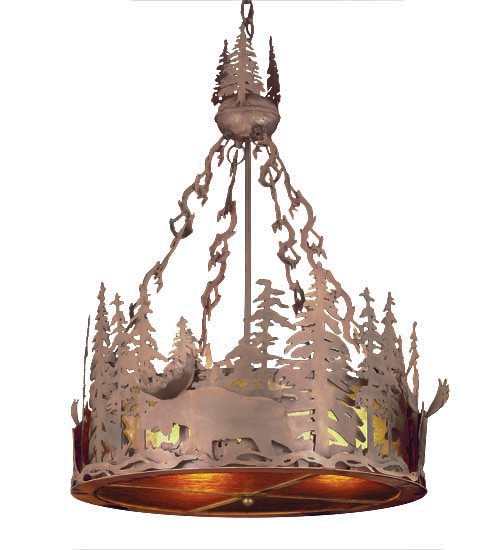 Moose at Dusk 12 Light 72" Wide Pendant