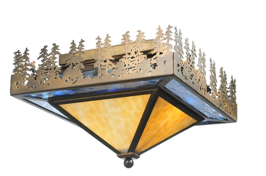22.5" W Pine Lake Flush Mount Ceiling Fixture