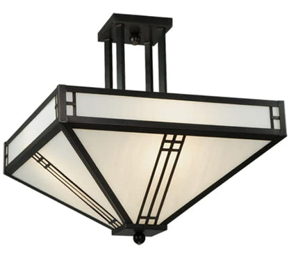 Prairie Loft 4 Light 25" Wide Semi-Flush Ceiling Fixture