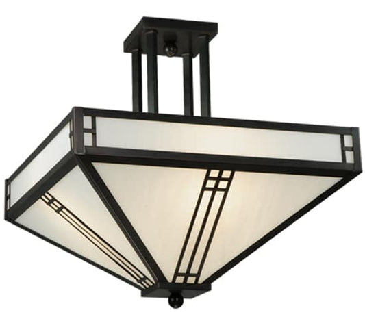 Prairie Loft 4 Light 25" Wide Semi-Flush Ceiling Fixture