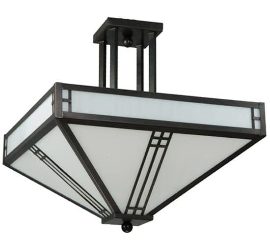 Prairie Loft 4 Light 25" Wide Semi-Flush Ceiling Fixture