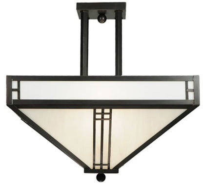 Prairie Loft 4 Light 25" Wide Semi-Flush Ceiling Fixture
