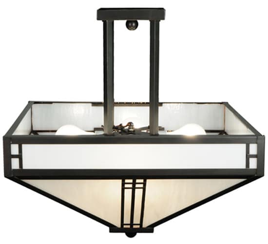 Prairie Loft 4 Light 25" Wide Semi-Flush Ceiling Fixture