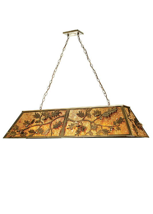 54" L Oak Leaf & Acorn Island / Billiard Fixture